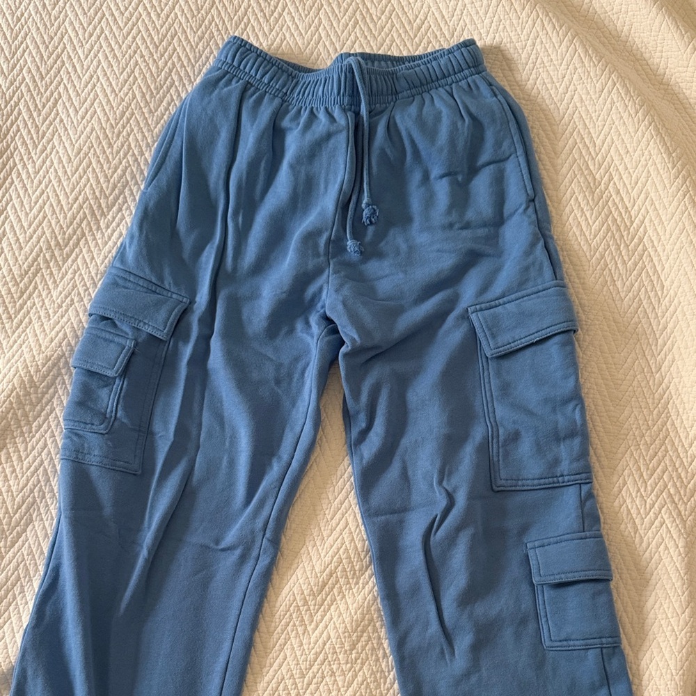 Garage Blue Cargo Sweat Pants